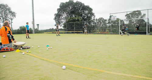 The six Gympie hockey players selected to play for Wide Bay enjoyed a special training session with Keith Dickinson at the weekend. The six Gympie hockey players selected to play for Wide Bay enjoyed a special training session with Keith Dickinson at the weekend.